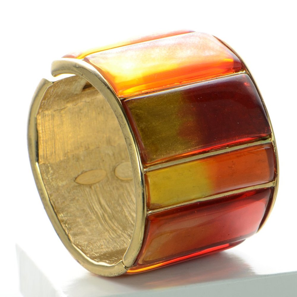 OSCAR DE LA RENTA Two Tone Resin Bracelet